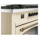 Nostalgie II 60 UP60FNMPAWB Freestanding Dual Fuel Range with 9 Sealed Burners with Griddle Double Oven with Triple Glass Door with Bronze knobs view 8