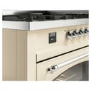 Nostalgie II 60 UP60FNMPAWC Freestanding Dual Fuel Range with 9 Sealed Burners with Griddle Double Oven with Triple Glass Door with Chrome knobs view 8
