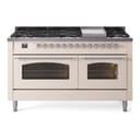 Nostalgie II 60 UP60FNMPAWC Freestanding Dual Fuel Range with 9 Sealed Burners with Griddle Double Oven with Triple Glass Door with Chrome knobs view 1