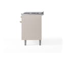 Nostalgie II 60 UP60FNMPAWG Freestanding Dual Fuel Range with 9 Sealed Burners with Griddle Double Oven with Triple Glass Door with Brass knobs view 11