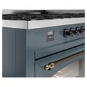 Nostalgie II 60 UP60FNMPBGB Freestanding Dual Fuel Range with 9 Sealed Burners with Griddle Double Oven with Triple Glass Door with Bronze knobs view 8