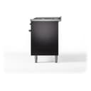 Nostalgie II 60 UP60FNMPBKB Freestanding Dual Fuel Range with 9 Sealed Burners with Griddle Double Oven with Triple Glass Door with Bronze knobs view 11