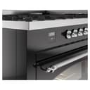 Nostalgie II 60 UP60FNMPBKC Freestanding Dual Fuel Range with 9 Sealed Burners with Griddle Double Oven with Triple Glass Door with Chrome knobs view 8
