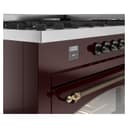 Nostalgie II 60 UP60FNMPBUB Freestanding Dual Fuel Range with 9 Sealed Burners with Griddle Double Oven with Triple Glass Door with Bronze knobs view 8