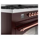 Nostalgie II 60 UP60FNMPBUP Freestanding Dual Fuel Range with 9 Sealed Burners with Griddle Double Oven with Triple Glass Door with Copper knobs view 7