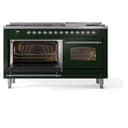 Nostalgie II 60 UP60FNMPEGC Freestanding Dual Fuel Range with 9 Sealed Burners with Griddle Double Oven with Triple Glass Door with Chrome knobs view 5