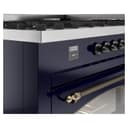 Nostalgie II 60 UP60FNMPMBB Freestanding Dual Fuel Range with 9 Sealed Burners with Griddle Double Oven with Triple Glass Door with Bronze knobs view 8