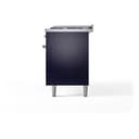 Nostalgie II 60 UP60FNMPMBC Freestanding Dual Fuel Range with 9 Sealed Burners with Griddle Double Oven with Triple Glass Door with Chrome knobs view 11