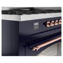 Nostalgie II 60 UP60FNMPMBP Freestanding Dual Fuel Range with 9 Sealed Burners with Griddle Double Oven with Triple Glass Door with Copper knobs view 8