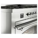 Nostalgie II 60 UP60FNMPSSC Freestanding Dual Fuel Range with 9 Sealed Burners with Griddle Double Oven with Triple Glass Door with Chrome knobs view 8