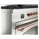 Nostalgie II 60 UP60FNMPSSP Freestanding Dual Fuel Range with 9 Sealed Burners with Griddle Double Oven with Triple Glass Door with Copper knobs view 8