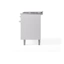 Nostalgie II 60 UP60FNMPWHC Freestanding Dual Fuel Range with 9 Sealed Burners with Griddle Double Oven with Triple Glass Door with Chrome knobs view 11