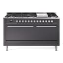 Professional Plus II 60 UP60FQMPMG Freestanding Dual Fuel Range with 9 Sealed Burners with Griddle Double Oven with Solid Door with Stainless Steel knobs view 1