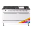 Professional Plus II 60 UP60FQMPRA Freestanding Dual Fuel Range with 9 Sealed Burners with Griddle Double Oven with Solid Door with Stainless Steel knobs view 1