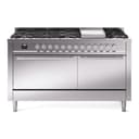 Professional Plus II 60 UP60FQMPSS Freestanding Dual Fuel Range with 9 Sealed Burners with Griddle Double Oven with Solid Door view 1