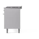 Professional Plus II 60 UP60FQMPWH Freestanding Dual Fuel Range with 9 Sealed Burners with Griddle Double Oven with Solid Door with Stainless Steel knobs view 5
