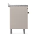 Nostalgie II 60 UP60FQNMPAWB Freestanding Dual Fuel Range with 9 Sealed Burners with Griddle Double Oven with Solid Door with Bronze knobs view 5