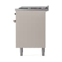 Nostalgie II 60 UP60FQNMPAWB Freestanding Dual Fuel Range with 9 Sealed Burners with Griddle Double Oven with Solid Door with Bronze knobs view 6