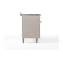 Nostalgie II 60 UP60FQNMPAWG Freestanding Dual Fuel Range with 9 Sealed Burners with Griddle Double Oven with Solid Door with Brass knobs view 5