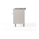 Nostalgie II 60 UP60FQNMPAWG Freestanding Dual Fuel Range with 9 Sealed Burners with Griddle Double Oven with Solid Door with Brass knobs view 6