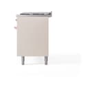 Nostalgie II 60 UP60FQNMPAWP Freestanding Dual Fuel Range with 9 Sealed Burners with Griddle Double Oven with Solid Door with Copper knobs view 6