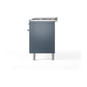 Nostalgie II 60 UP60FQNMPBGC Freestanding Dual Fuel Range with 9 Sealed Burners with Griddle Double Oven with Solid Door with Chrome knobs view 6
