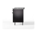 Nostalgie II 60 UP60FQNMPBKB Freestanding Dual Fuel Range with 9 Sealed Burners with Griddle Double Oven with Solid Door with Bronze knobs view 6