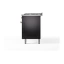 Nostalgie II 60 UP60FQNMPBKG Freestanding Dual Fuel Range with 9 Sealed Burners with Griddle Double Oven with Solid Door with Brass knobs view 6