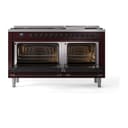 Nostalgie II 60 UP60FQNMPBUB Freestanding Dual Fuel Range with 9 Sealed Burners with Griddle Double Oven with Solid Door with Bronze knobs view 3