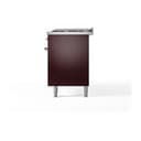 Nostalgie II 60 UP60FQNMPBUC Freestanding Dual Fuel Range with 9 Sealed Burners with Griddle Double Oven with Solid Door with Chrome knobs view 6