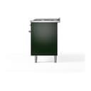 Nostalgie II 60 UP60FQNMPEGC Freestanding Dual Fuel Range with 9 Sealed Burners with Griddle Double Oven with Solid Door with Chrome knobs view 6