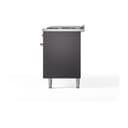 Nostalgie II 60 UP60FQNMPMGC Freestanding Dual Fuel Range with 9 Sealed Burners with Griddle Double Oven with Solid Door with Chrome knobs view 5