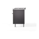 Nostalgie II 60 UP60FQNMPMGP Freestanding Dual Fuel Range with 9 Sealed Burners with Griddle Double Oven with Solid Door with Copper knobs view 5