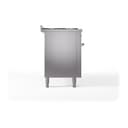 Nostalgie II 60 UP60FQNMPSSC Freestanding Dual Fuel Range with 9 Sealed Burners with Griddle Double Oven with Solid Door with Chrome knobs view 4
