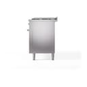 Nostalgie II 60 UP60FQNMPSSC Freestanding Dual Fuel Range with 9 Sealed Burners with Griddle Double Oven with Solid Door with Chrome knobs view 5