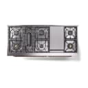 Nostalgie II 60 UP60FQNMPSSP Freestanding Dual Fuel Range with 9 Sealed Burners with Griddle Double Oven with Solid Door with Copper knobs view 3