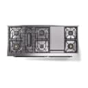 Nostalgie II 60 UP60FQNMPWHB Freestanding Dual Fuel Range with 9 Sealed Burners with Griddle Double Oven with Solid Door with Bronze knobs view 3