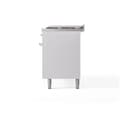 Nostalgie II 60 UP60FQNMPWHC Freestanding Dual Fuel Range with 9 Sealed Burners with Griddle Double Oven with Solid Door with Chrome knobs view 5