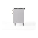 Nostalgie II 60 UP60FQNMPWHG Freestanding Dual Fuel Range with 9 Sealed Burners with Griddle Double Oven with Solid Door with Brass knobs view 5
