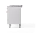 Nostalgie II 60 UP60FQNMPWHP Freestanding Dual Fuel Range with 9 Sealed Burners with Griddle Double Oven with Solid Door with Copper knobs view 5