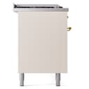 Nostalgie II 60 UP60FSNMPAWG Freestanding Dual Fuel Range with 7 Sealed Burners with Griddle and French Top Double Oven with Triple Glass Door with Brass knobs view 10