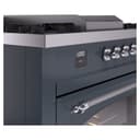 Nostalgie II 60 UP60FSNMPBGC Freestanding Dual Fuel Range with 7 Sealed Burners with Griddle and French Top Double Oven with Triple Glass Door with Chrome knobs view 8