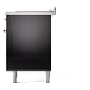 Nostalgie II 60 UP60FSNMPBKC Freestanding Dual Fuel Range with 7 Sealed Burners with Griddle and French Top Double Oven with Triple Glass Door with Chrome knobs view 11