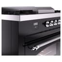 Nostalgie II 60 UP60FSNMPBKC Freestanding Dual Fuel Range with 7 Sealed Burners with Griddle and French Top Double Oven with Triple Glass Door with Chrome knobs view 8