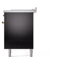 Nostalgie II 60 UP60FSNMPBKG Freestanding Dual Fuel Range with 7 Sealed Burners with Griddle and French Top Double Oven with Triple Glass Door with Brass knobs view 11