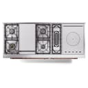 Nostalgie II 60 UP60FSNMPBKP Freestanding Dual Fuel Range with 7 Sealed Burners with Griddle and French Top Double Oven with Triple Glass Door with Copper knobs view 9