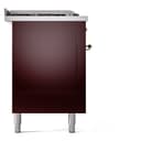 Nostalgie II 60 UP60FSNMPBUG Freestanding Dual Fuel Range with 7 Sealed Burners with Griddle and French Top Double Oven with Triple Glass Door with Brass knobs view 10