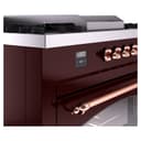 Nostalgie II 60 UP60FSNMPBUP Freestanding Dual Fuel Range with 7 Sealed Burners with Griddle and French Top Double Oven with Triple Glass Door with Copper knobs view 8