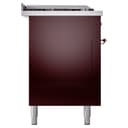 Nostalgie II 60 UP60FSNMPBUP Freestanding Dual Fuel Range with 7 Sealed Burners with Griddle and French Top Double Oven with Triple Glass Door with Copper knobs view 10