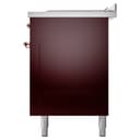 Nostalgie II 60 UP60FSNMPBUP Freestanding Dual Fuel Range with 7 Sealed Burners with Griddle and French Top Double Oven with Triple Glass Door with Copper knobs view 11